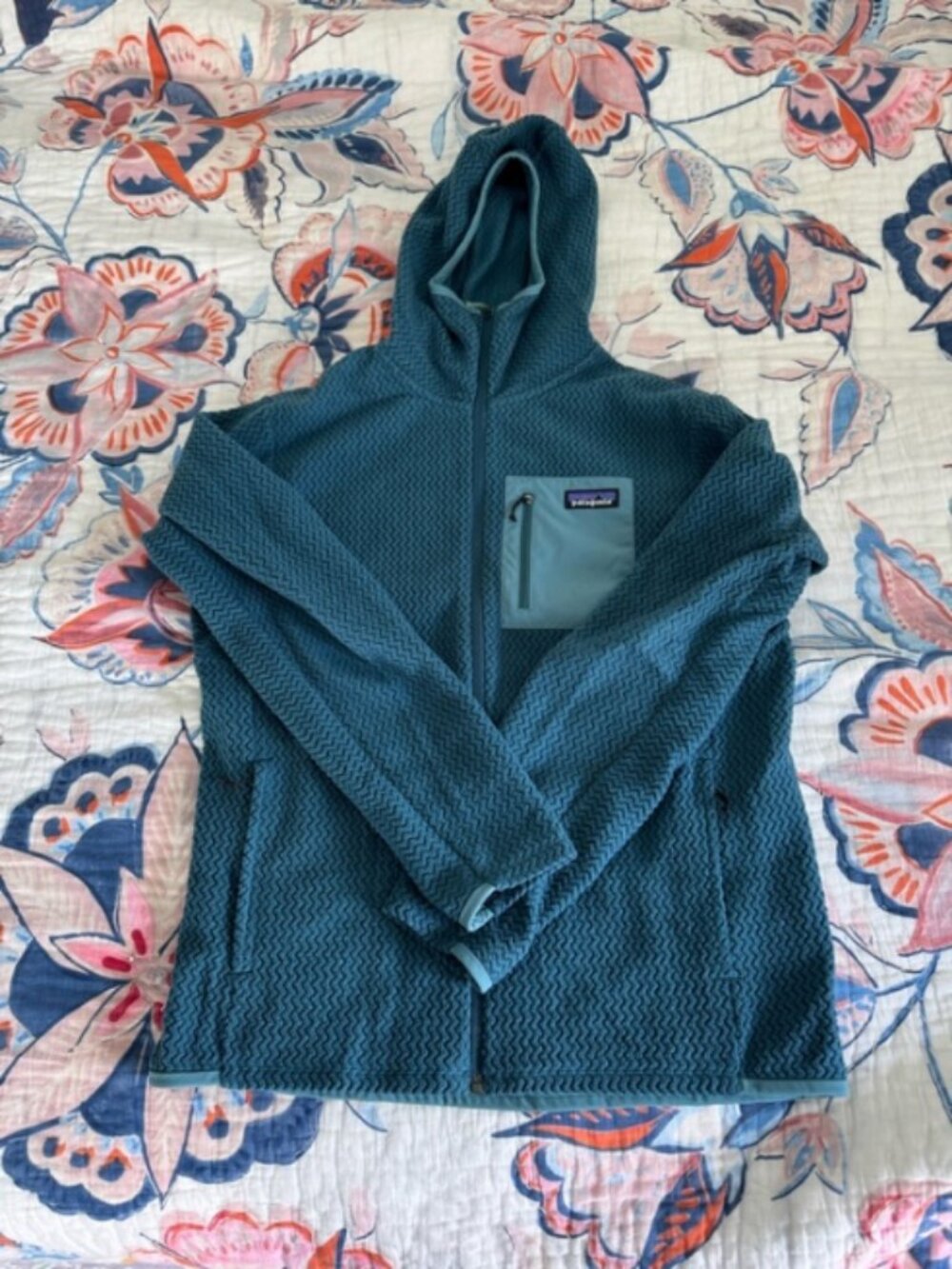 Patagonia R1 Air Full Zip Hoody Teal Fleece M
